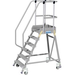 KRAUSE Plate-forme mobile, accès un côté, barre au niveau des pieds, 6 marches, à partir de 2 pièces