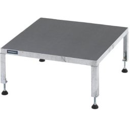 eurokraft pro Plate-forme de travail réglable en hauteur de 255 à 320 mm, avec plate-forme en multiplis antidérapant, L x l plate-forme 610 x 610 mm, galvanisé à chaud