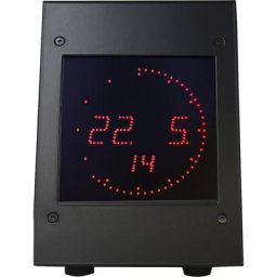 Horloge de table à diodes LED, h x l x p 190 x 130 x 140 mm, noir