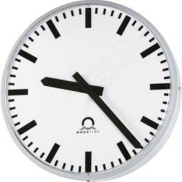 Horloge d'extérieur METROLINE, simple face, aluminium, éclairage LED