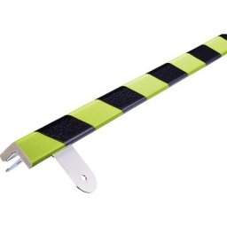 SHG Protection des coins Knuffi® avec rail de montage, type E, pièce de 1 m, noir/fluorescent