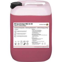 IBS Scherer Produit nettoyant pour sols d'atelier WAS 40.100, valeur pH 13, certifié antistatique, capacité 20 l