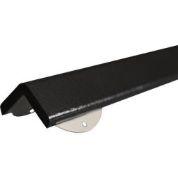 SHG Protection des coins Knuffi® avec rail de montage, type H+, pièce de 1 m, noir