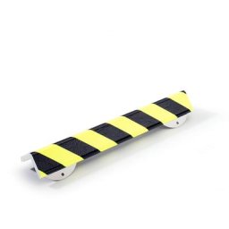 SHG Protection des coins Knuffi® avec rail de montage, type H+, pièce de 500 mm, noir/fluorescent