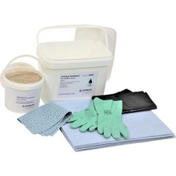 Boîte d'urgence anti-fuite, avec feuilles et granulés absorbants, version huile, feuilles bleues