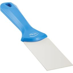 Vikan Grattoir manuel à lame en inox, largeur 50 mm, lot de 10, bleu