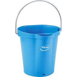Vikan Seau de qualité alimentaire, capacité 6 l, lot de 5, bleu
