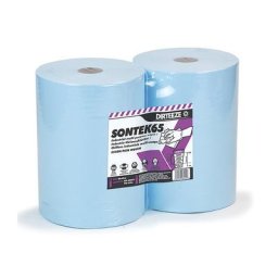 Rouleau de chiffons, l x L 300 mm x 112 m, lot de 2 rouleaux, turquoise