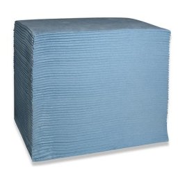 Feuille absorbante FIRST, feuilles serviettes, version medium, pour huile, 500 x 400 mm, bleu, lot de 200