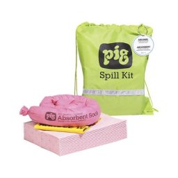 PIG Kit d'urgence dans un sac de transport, version produits chimiques, absorbe 10,4 l