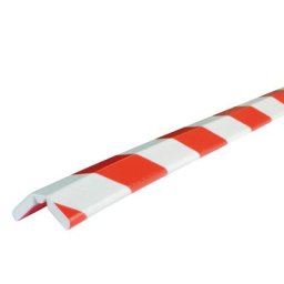 SHG Protection des coins Knuffi®, type W, 1 rouleau de 5 m, rouge/blanc