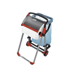 TORK Support sur pieds avec support sac-poubelle, pour sacs-poubelle de 120 l, noir / rouge