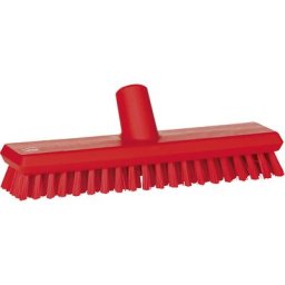 Vikan Balai-brosse avec écoulement d'eau, ultra-dur, lot de 10, rouge