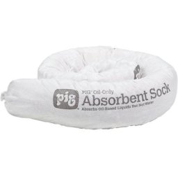 PIG Boudin absorbant pour huiles Oil-Only, lot de 12, Ø 80 mm, longueur 1220 mm