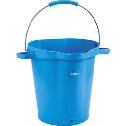 Vikan Seau de qualité alimentaire, capacité 20 l, lot de 5, bleu