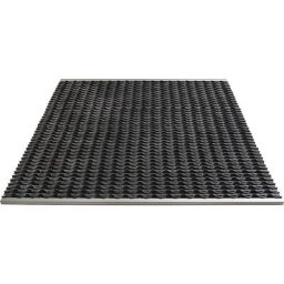 Système de collecte des déchets en aluminium, insert en caoutchouc, L x l 985 x 985 mm