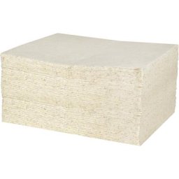 Feuille absorbante DuraSoak® pour huile, serviettes, lot de 100, coton, 380 x 480 mm, blanc/naturel