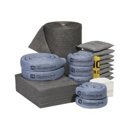 PIG Kit de réapprovisionnement pour conteneur roulant d'urgence, version universelle, absorbe 179 l