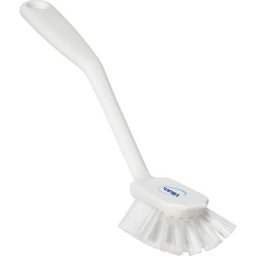 Vikan Brosse de rinçage avec bord servant de grattoir, moyen, lot de 20, blanc