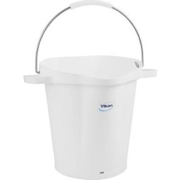 Vikan Seau de qualité alimentaire, capacité 20 l, lot de 5, blanc