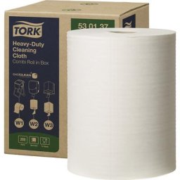 TORK Serviettes papier / chiffons multi-usages, non tissé, 1 pli, blanc, lot de 1