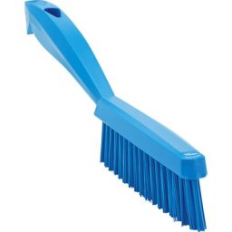 Vikan Brosse manuelle à manche court, ultra-dur, fin, lot de 10, bleu