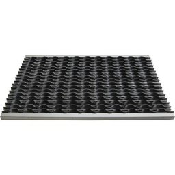 Système de collecte des déchets en aluminium, insert en caoutchouc, L x l 585 x 385 mm