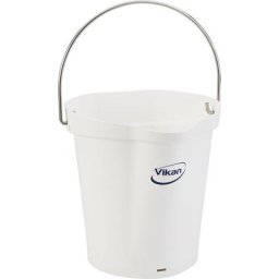 Vikan Seau de qualité alimentaire, capacité 6 l, lot de 5, blanc