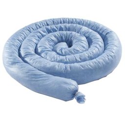 Boudin de feuilles absorbantes, modèle huile, longueur 3000 mm, Ø 75 mm, bleu, lot de 8