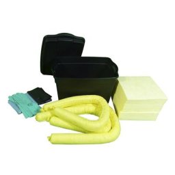 Kit d'urgence anti-fuites, en caisse de transport, version produits chimiques