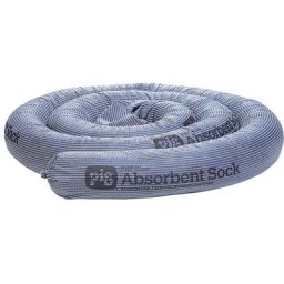 PIG Boudin absorbant universel BLUE, longueur 3000 mm, Ø 80 mm, lot de 8, pouvoir absorbant 56 l/lot