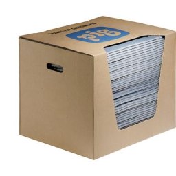 PIG Tapis absorbant BLUE® - feuilles absorbantes universelles, modèle universel en carton distributeur, l x L 380 x 480 mm, lot de 50