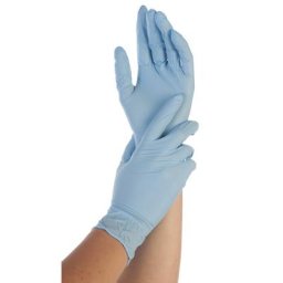 Gants jetables en nitrile Safe Light, 1000 pièces, non-poudrés, bleu, taille S