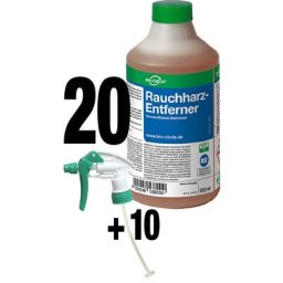 Bio-Circle Décapant pour résine de fumée, lot de 20 + 10 vaporisateurs, certifié NSF