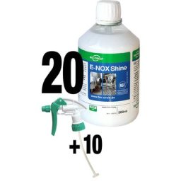 Bio-Circle Produit nettoyant pour inox E-NOX Shine, lot de 20 + 10 vaporisateurs, à base d'eau