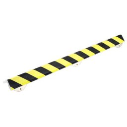 SHG Protection des coins Knuffi® avec rail de montage, type H+, pièce de 1 m, noir/fluorescent