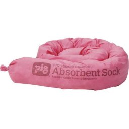 PIG Boudin absorbant pour produits chimiques HazMat, longueur 1,17 m, lot de 12, pouvoir absorbant 36 l/lot