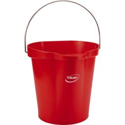 Vikan Seau de qualité alimentaire, capacité 12 l, lot de 6, rouge