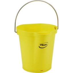Vikan Seau de qualité alimentaire, capacité 6 l, lot de 5, jaune