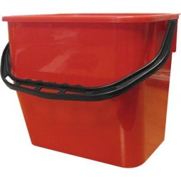 Seau, capacité 15 l, lot de 2, rouge