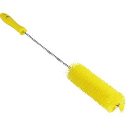 Vikan Brosse tubulaire avec manche, dur, Ø 40 mm, lot de 15, jaune