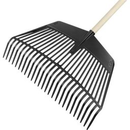 FLORA Râteau et pelle combinés pour feuilles mortes, en plastique, lot de 5, avec manche
