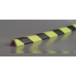 SHG Protection des coins Knuffi®, type W, 1 rouleau de 5 m, noir/fluorescent