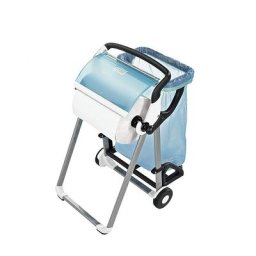 TORK Support sur pieds avec support sac-poubelle, pour sacs-poubelle de 120 l, turquoise / blanc
