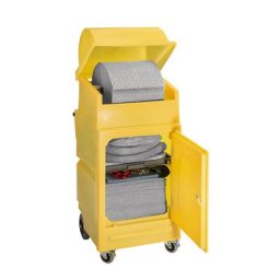 Kit d'urgence anti-fuites, dans un chariot d'entretien, version universelle