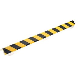 SHG Protection des coins Knuffi® avec rail de montage, type H+, pièce de 1 m, noir/jaune