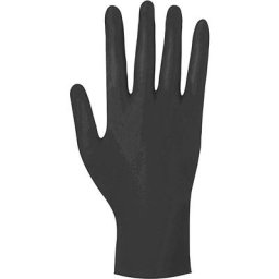 Gants jetables en nitrile Meditrade, lot de 1000, qualité alimentaire certifiée, noir, taille M