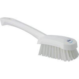 Vikan Brosse manuelle à manche court, dur, lot de 10, blanc