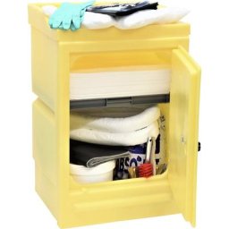 Armoire de produits absorbants, feuilles, boudins et granulés absorbants, version huile, feuilles blanches