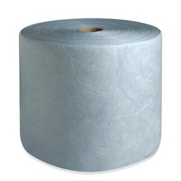Feuille absorbante FIRST, rouleau de feuilles, version medium, pour huile, 400 mm x 60 m, bleu, lot de 2 rouleaux